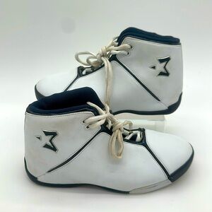 STARBURY Stephon Marbury White Blue Basketball Leather Shoe 20260 Youth Size 5.5